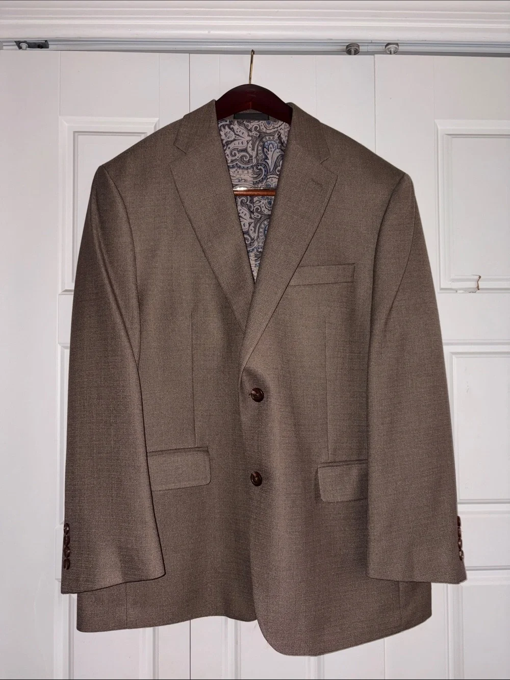 Lauren Ralph Lauren Taupe Sport Coat with Paisley Lining